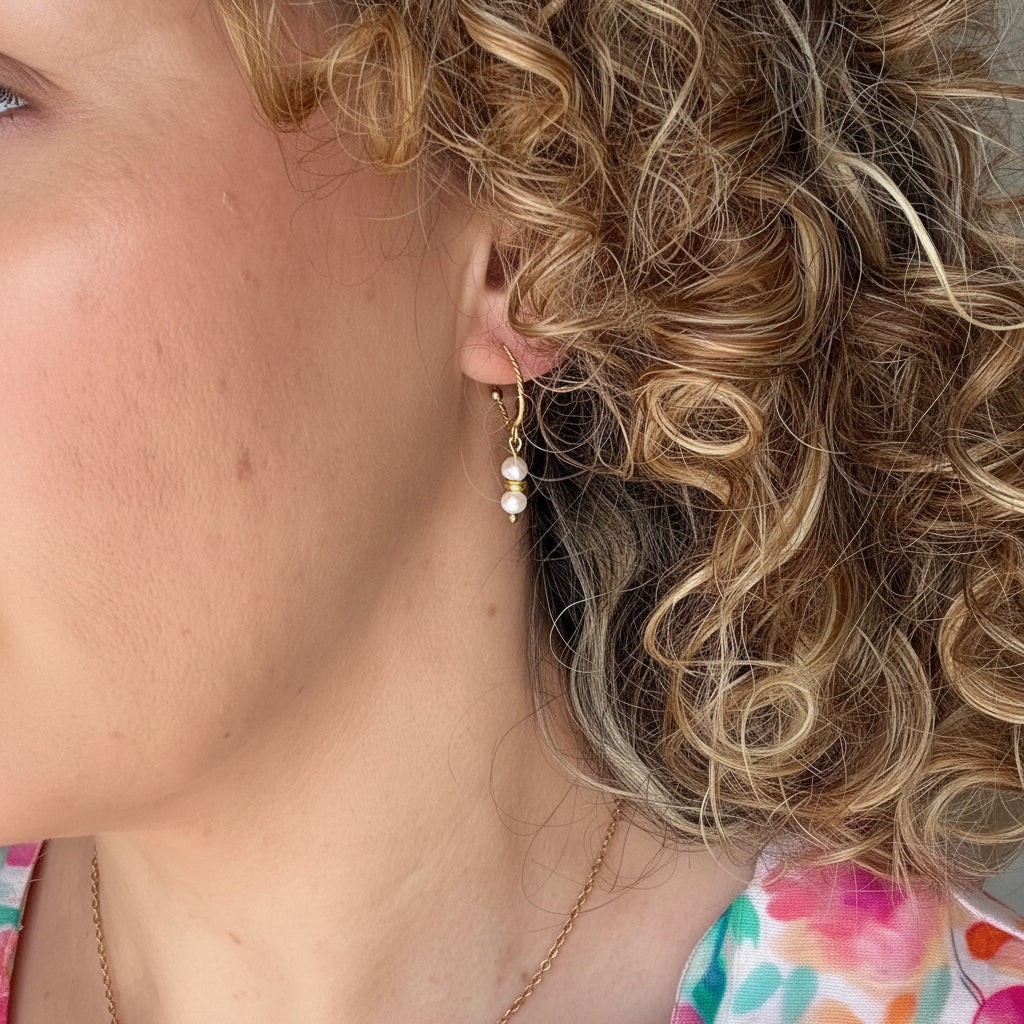 Boucles d'oreille Rivage (semi créoles)