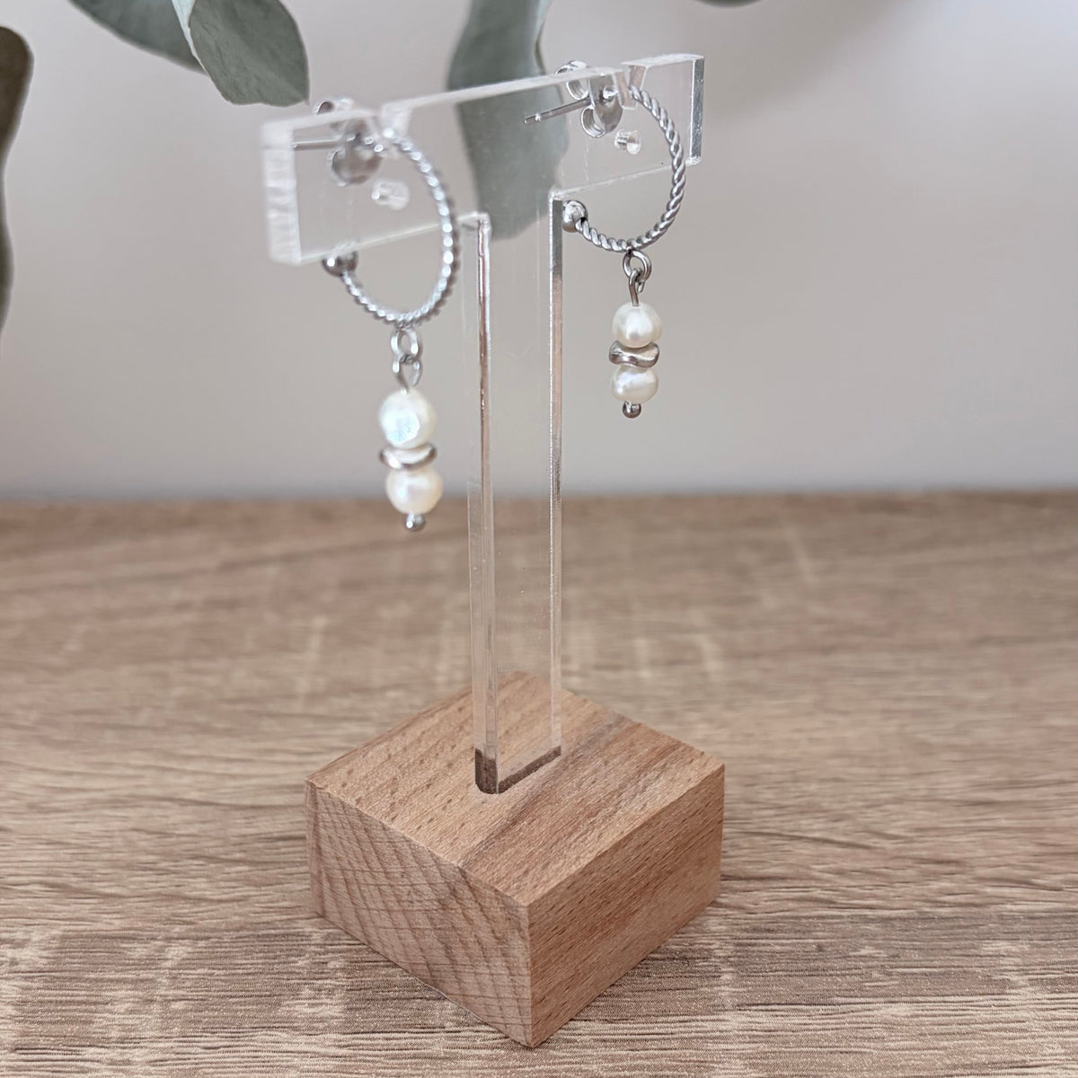 Boucles d'oreille Rivage (semi créoles)